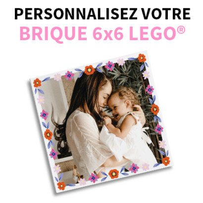 Muttertags-Special - 6X6 Lego®-Platte zum Personalisieren - Weiß