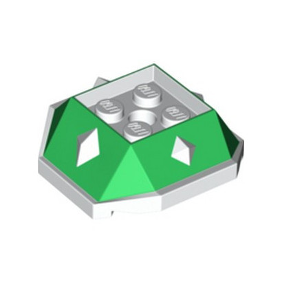 LEGO 6315223 DESIGN BRICK 4X4 W/CUT ANGLE - DARK GREEN