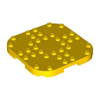 LEGO 6314193 PLATE, 8X8X2/3 CIRCLE W/ REDUCED KNOBS - YELLOW