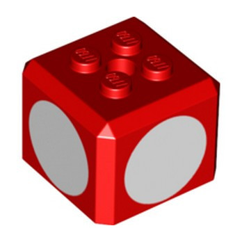 LEGO 6310501 DESIGN BRICK 2X2 PRINTED - RED