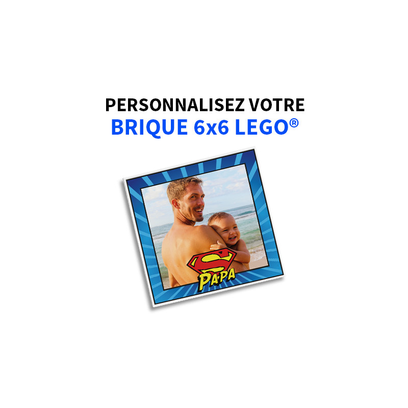 Speciale Festa del Papà - Piatto Lego® 6X6 da personalizzare - Bianco