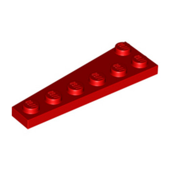 LEGO 6371578 PLATE DROITE 2X6 - ROUGE