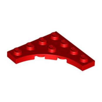 LEGO 6394888 PLATE 4X4 ROND INV - ROUGE