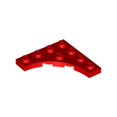 LEGO 6394888 PLATE 4X4 ROND INV - ROUGE