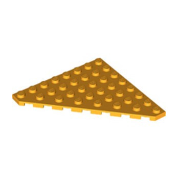 LEGO 6370384 CORNER PLATE 8X8 45 DEG - FLAME YELLOWISH ORANGE
