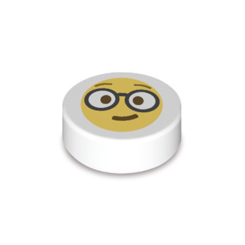 Emoji "Nerd" impreso en un...