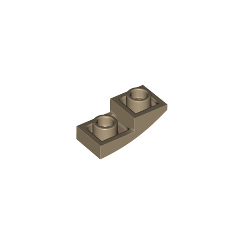 LEGO 6353065 PLATE, W/ HALF BOW, INV. 1X2X2/3 - SAND YELLOW