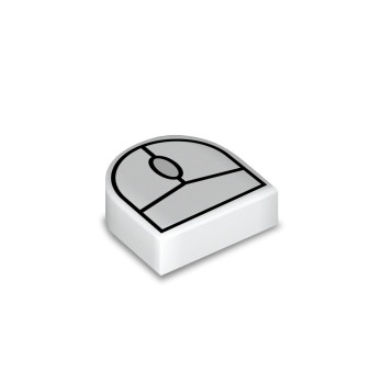 1x1 mouse per computer stampato in mattoncini Lego® - bianco