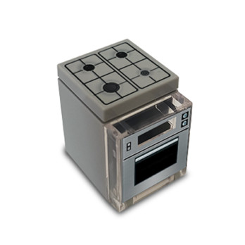 Mini Moc Briquestore - Gas stove printed on Lego® Brick