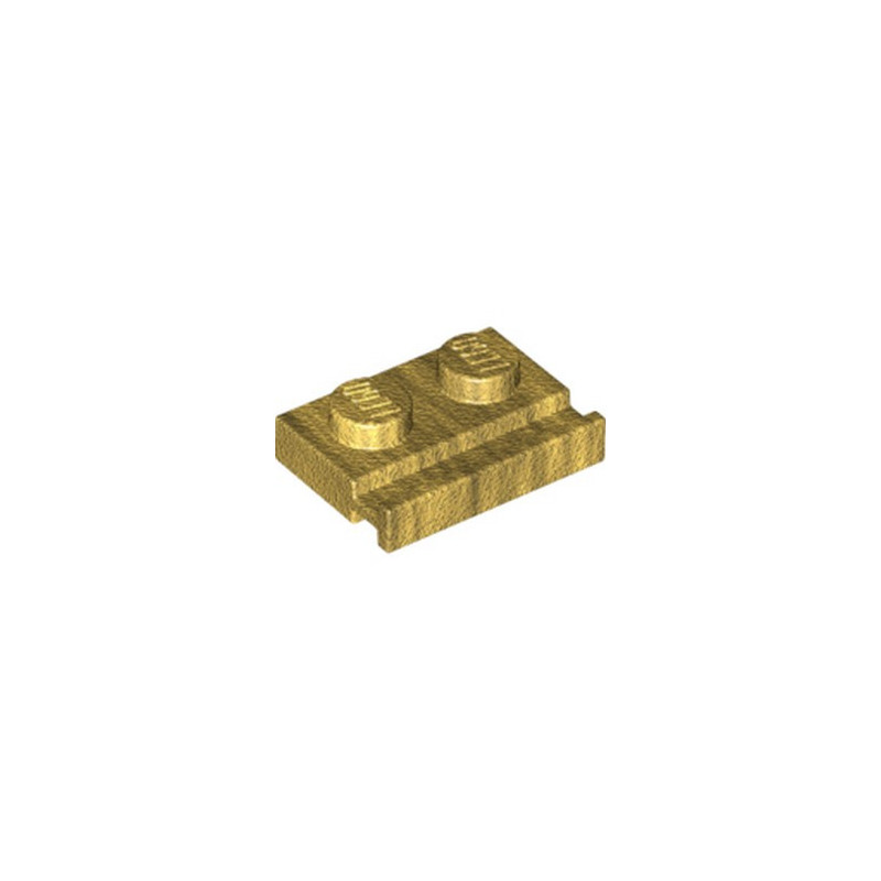 LEGO 6338242 PLATE 1X2 W/ SLIDE - WARM GOLD