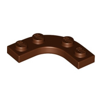 LEGO 6361038 PLATE 3X3, 1/4 CERCLE - REDDISH BROWN