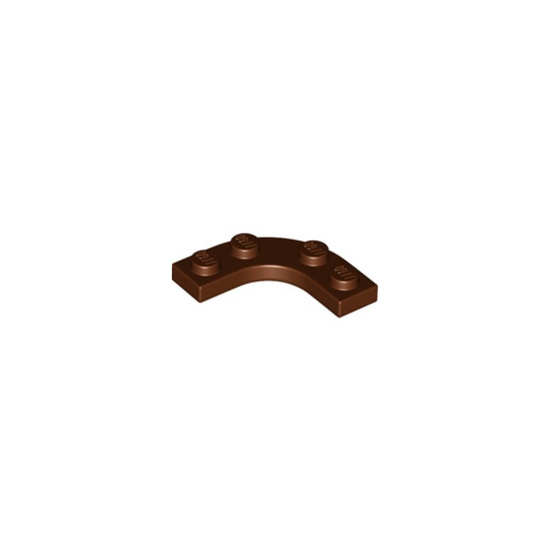 LEGO 6361038 PLATE 3X3, 1/4 CERCLE - REDDISH BROWN