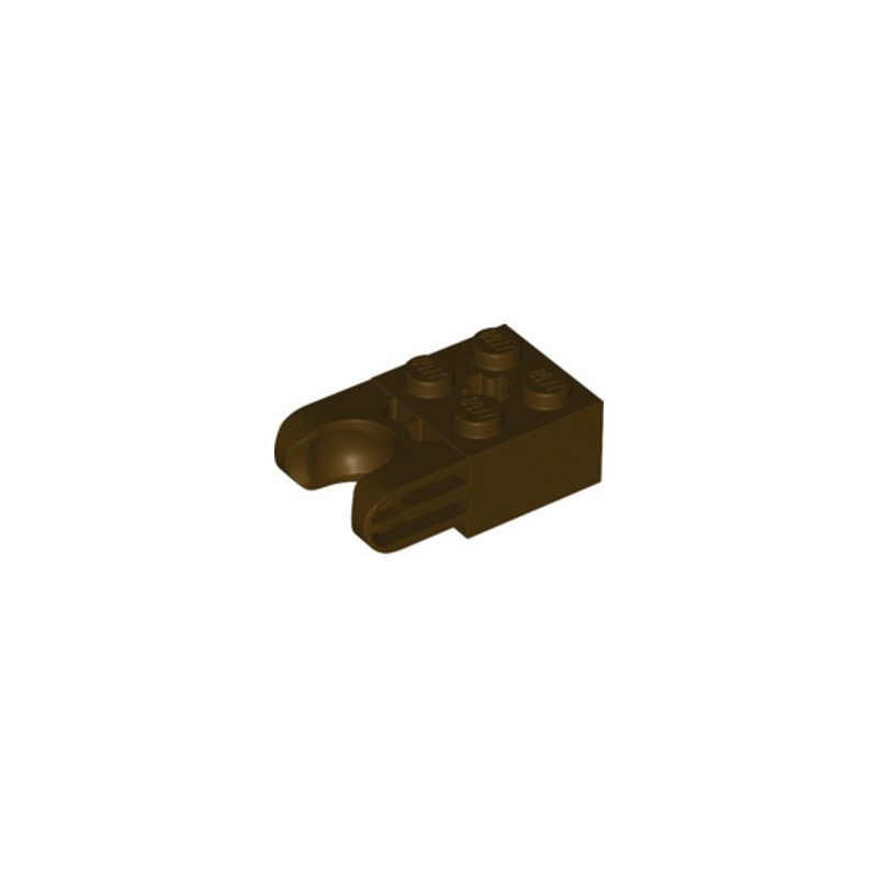 LEGO 6360827 BRICK 2X2 W. CUP FOR BALL - DARK BROWN
