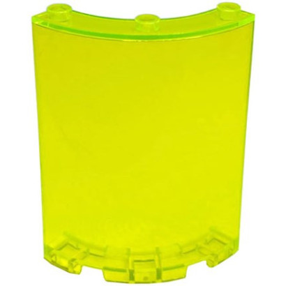 LEGO 6391146 WALL 4X4X6 ROUNDED - TRANSPARENT NEON GREEN