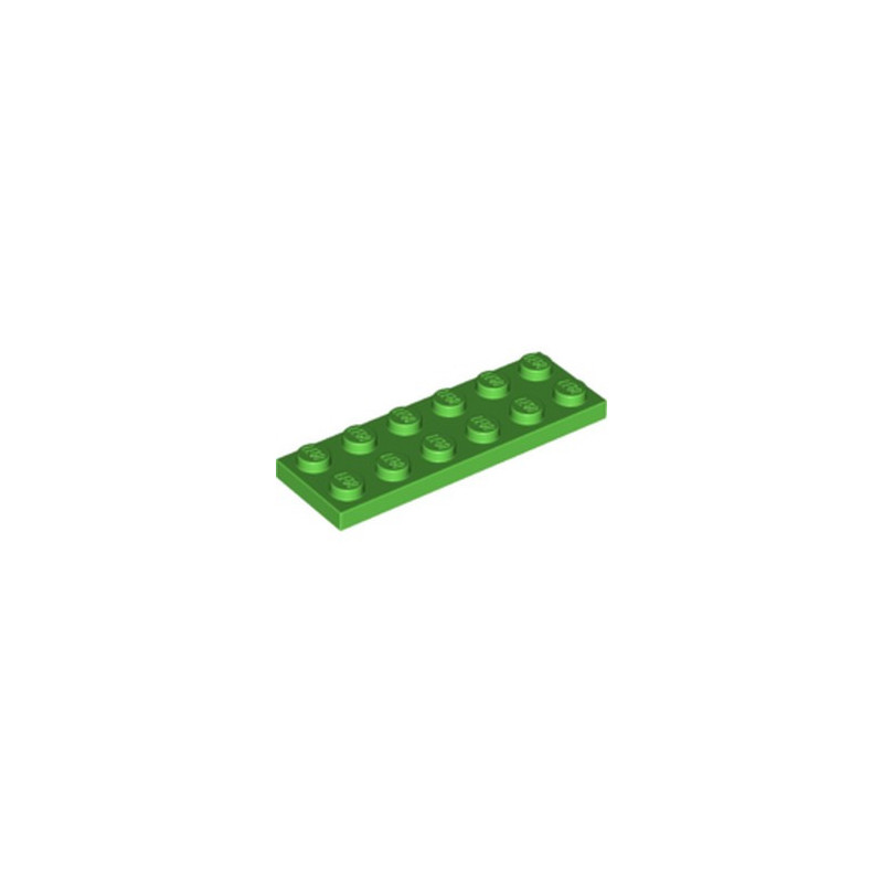 LEGO 6399741 PLATE 2X6 - BRIGHT GREEN