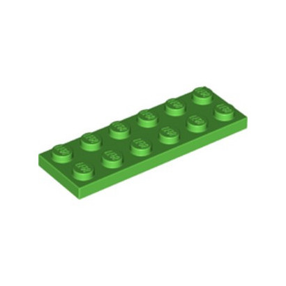 LEGO 6399741 PLATE 2X6 - BRIGHT GREEN