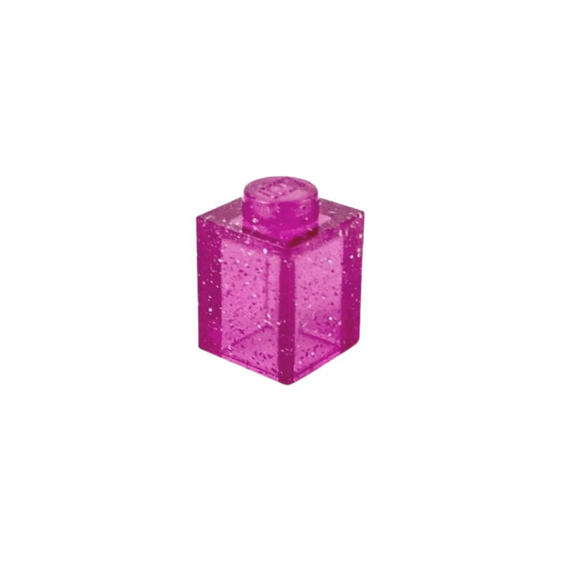 LEGO 6240553 BRIQUE 1X1 - ROSE TRANSPARENT GLITTER
