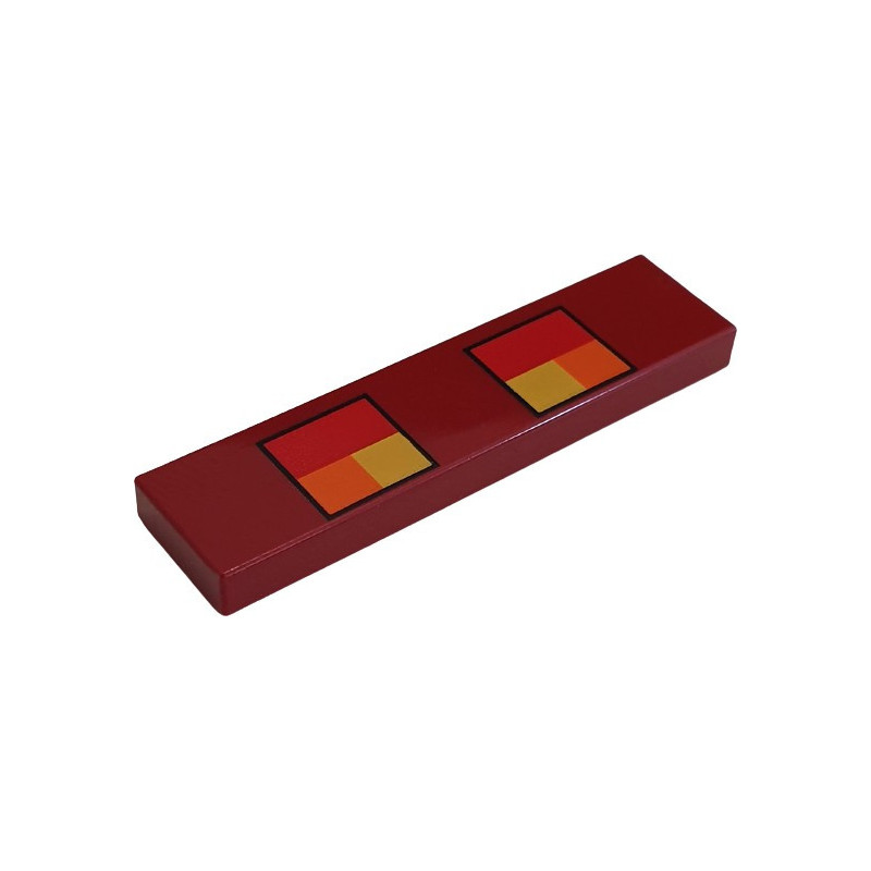 LEGO 6337238 TILE 1X4 PRINTED MINECRAFT - NEW DARK RED