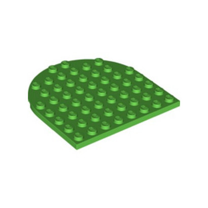 LEGO 6378799 PLATE 8X8, 1/2 CIRCLE - BRIGHT GREEN