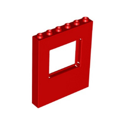 LEGO 6396800 WALL 1X6X6 W. WINDOW - RED
