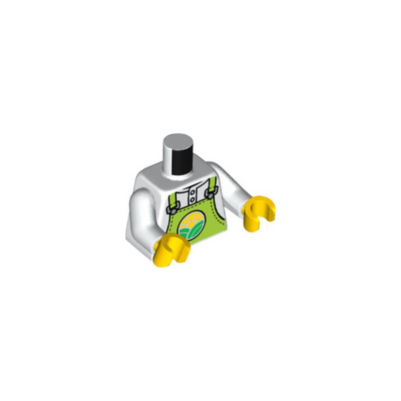 LEGO 6397936 OVERALLS PRINTED TORSO - WHITE
