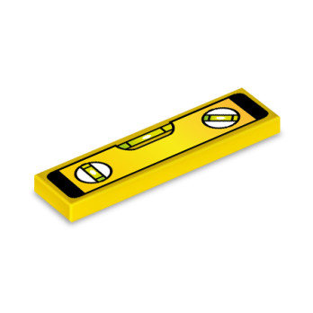 Standortebene gedruckt auf Lego® Stein 1X4 – Gelb