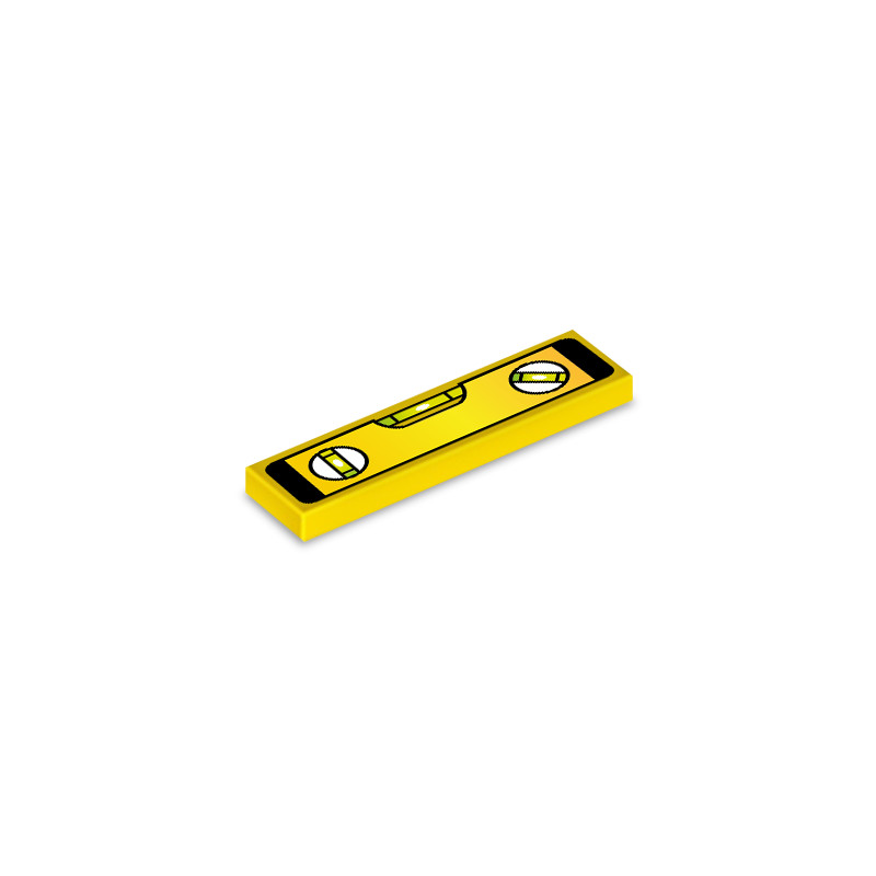 Standortebene gedruckt auf Lego® Stein 1X4 – Gelb