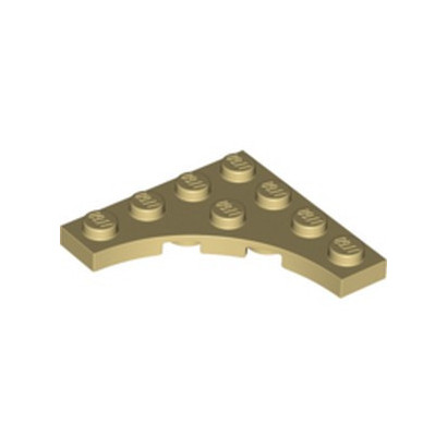 LEGO 6371465 PLATE 4X4 ROND INV - BEIGE