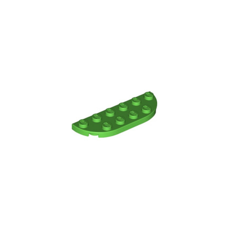 LEGO 6134287 PLATE 1/2 ROND 2X6 - BRIGHT GREEN