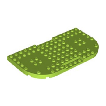 LEGO 6336632 PLATE 8X16X2/3, CIRCLE, W/ CUT OUT - BRIGHT YELLOWISH GREEN