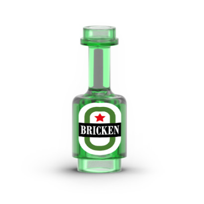 "BRICKEN" beer bottle printed on Lego® bottle
