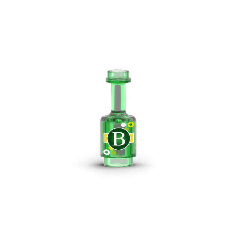 Botella de agua con gas impresa en una botella de Lego®