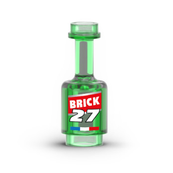Bottle of "BRICK 27" printed on Lego® Bottle