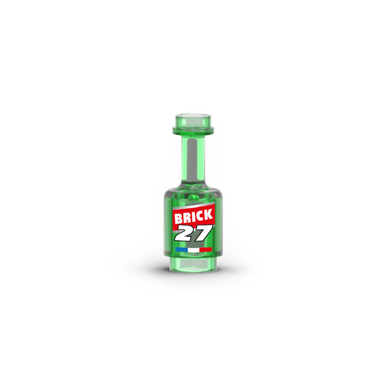 Flasche „BRICK 27“ gedruckt auf Lego®-Flasche