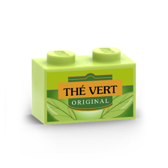 Boîte de Thé imprimé sur Brique Lego® 1X2