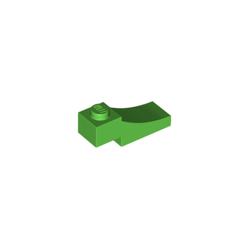 LEGO 6391595 BRICK 1X3,OUTSIDE HALF ARCH,W/ CUTOUT - BRIGHT GREEN