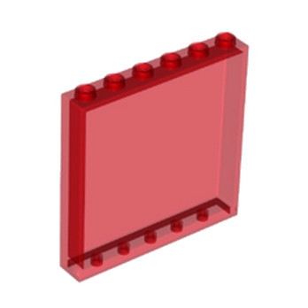 LEGO 6408297 WALL ELEMENT 1x6x5 - TRANSPARENT RED