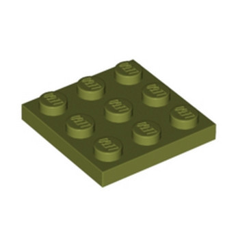 LEGO 6408049 PLATE 3X3 - OLIVE GREEN