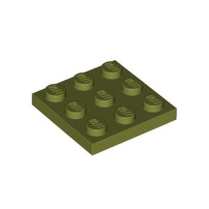 LEGO 6408049 PLATE 3X3 - OLIVE GREEN