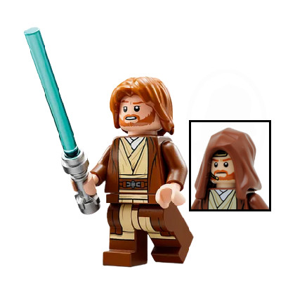 Mini Figurine Lego® Star Wars - Obi-Wan Kenobi + capuche