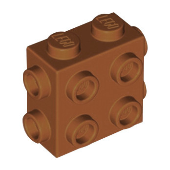 LEGO 6398380 BRIQUE 1X2X1 2/3, W/ 8 KNOBS - DARK ORANGE