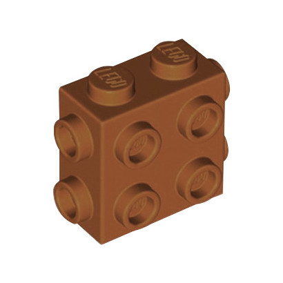 LEGO 6398380 BRIQUE 1X2X1 2/3, W/ 8 KNOBS - DARK ORANGE