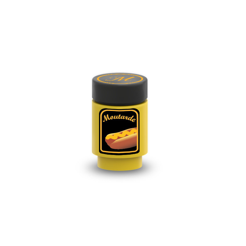Mustard jar printed on Lego® Brick 1X1