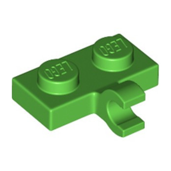 LEGO 6405103 PLATE 1X2 W. 1 HORIZONTAL SNAP - BRIGHT GREEN