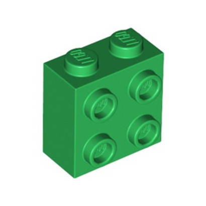 LEGO 6399780 BRICK 1X2X1 2/3 W/4 KNOBS  - DARK GREEN