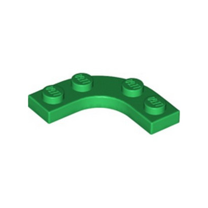 LEGO 6403179 PLATE 3X3, 1/4 CERCLE - DARK GREEN