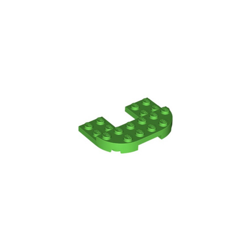 LEGO 6402103 PLATE 6X4X2/3, 1/2 CIRCLE, CUT OUT - BRIGHT GREEN