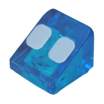 LEGO 6245256 SLOPE 1X1X2/3 PRINTED - TRANSPARENT DARK BLUE