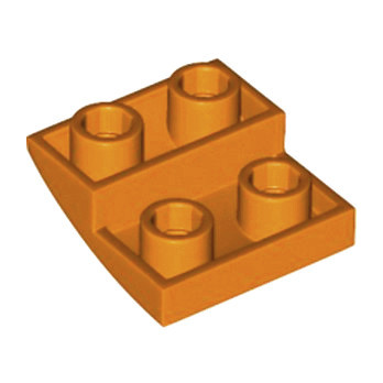 LEGO 6403875 BRICK 2X2X2/3, INVERTED BOW - ORANGE