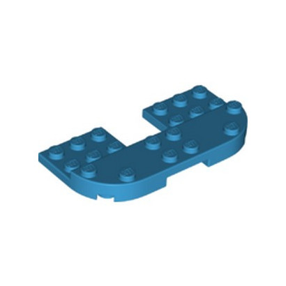 LEGO 6353588 PLATE 8X4X2/3, 1/2 CIRCLE, CUT OUT - DARK AZUR